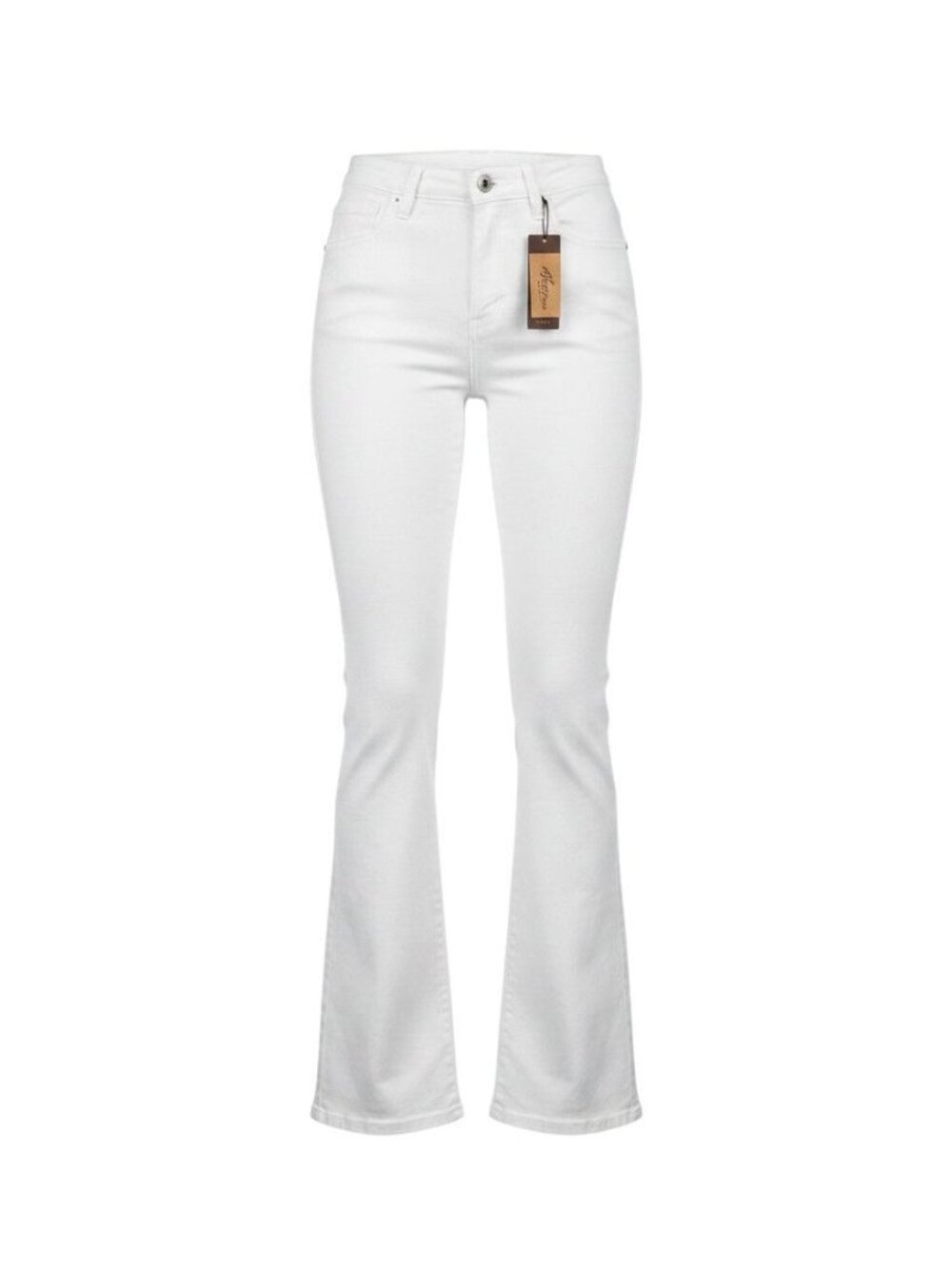 Hybrid & Company Womens White Bootcut Jeans Size M NWT